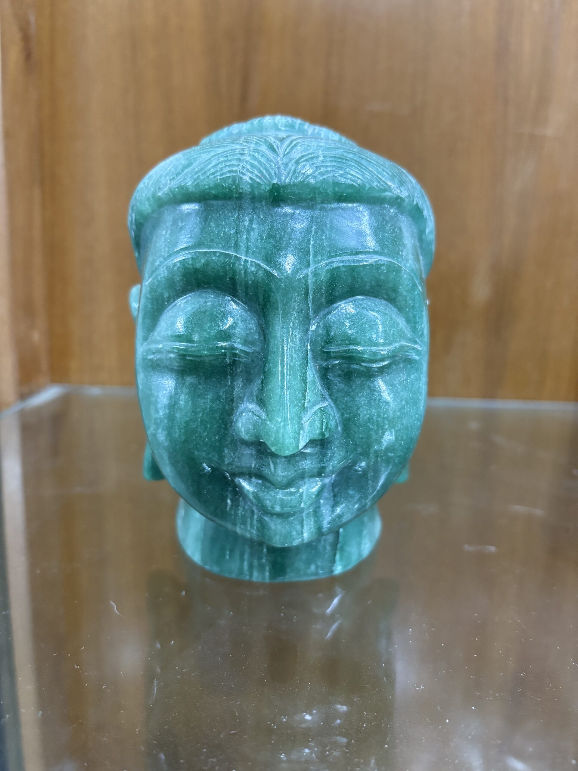 Green avenchiurine buddha head