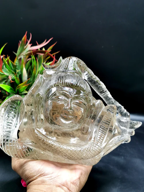 Clear Quartz carving lord shiva Clear Quartz carving lord shiva